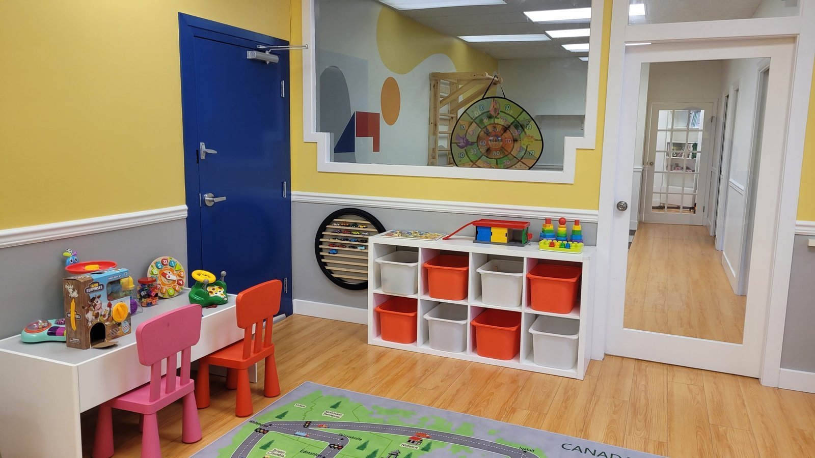 Colorful KidStart pediatric therapy playroom in Burnaby