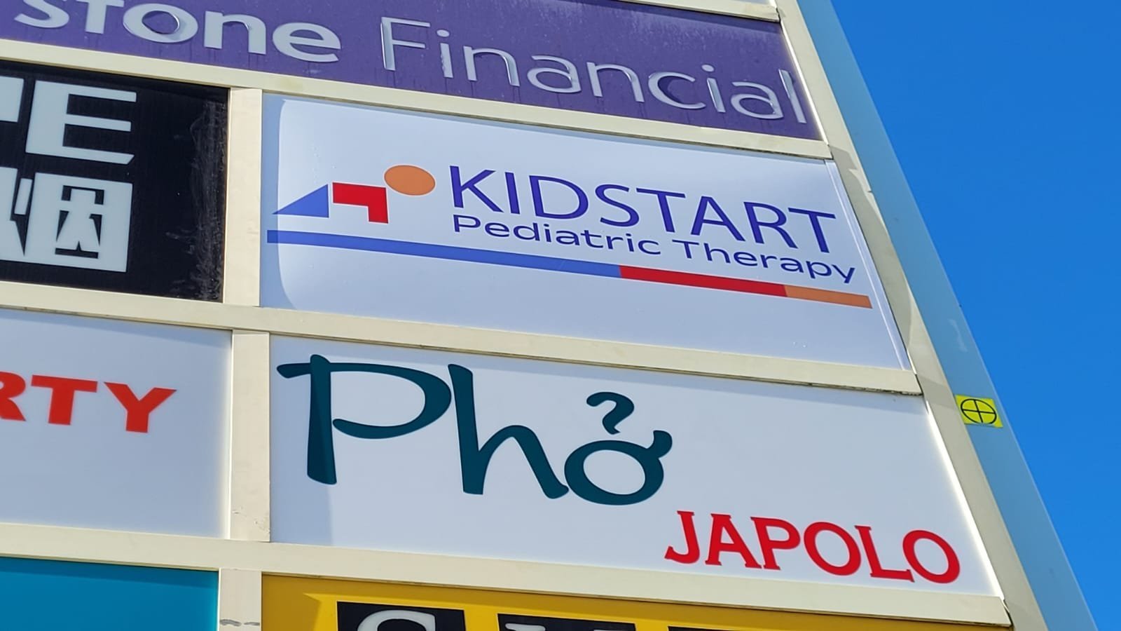 KidStart Pediatric Therapy exterior signage Burnaby