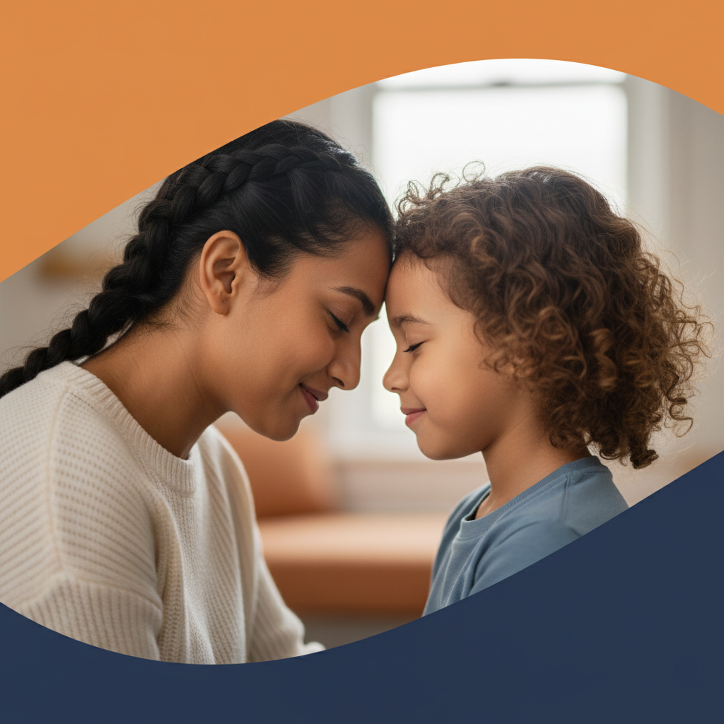 Parent and child sharing a calm, connected moment after parenting counselling